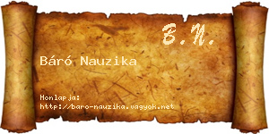 Báró Nauzika névjegykártya